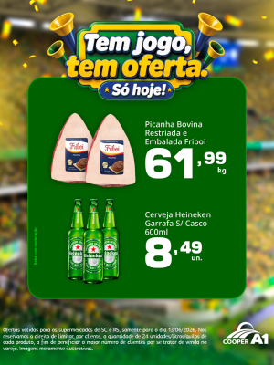 Tem jogo, tem oferta. S&oacute; hoje!