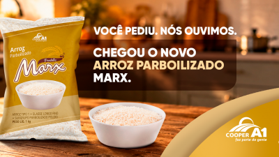 ARROZ PARBOILIZADO MARX: Novo produto j&aacute; nas lojas Cooper A1