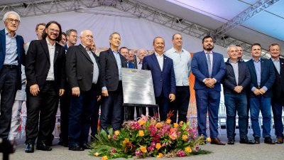 Inaugura&ccedil;&atilde;o da avan&ccedil;ada unidade de processamento de carnes ocorreu na ter&ccedil;a-feira, em Chapec&oacute;. (Foto: MB Comunica&ccedil;&atilde;o)