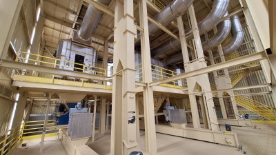 Estrutura interna da parte da peletização 