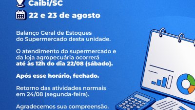 Caibi/SC dias 22 e 23/08