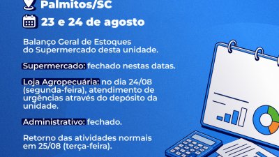 Palmitos/SC dias 23 e 24/08