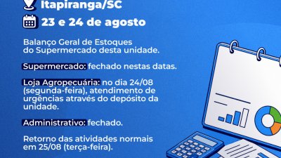 Itapiranga/SC dias 23 e 24/08
