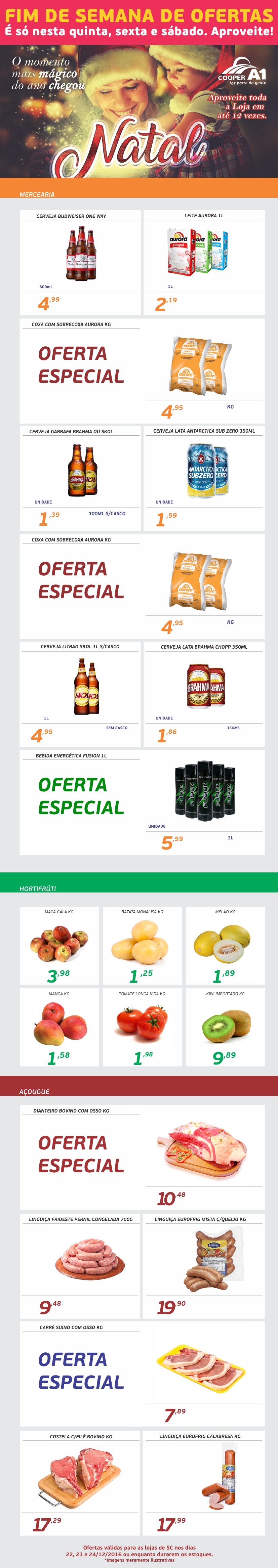 Fim de Semana de Ofertas - 22, 23 e 24 de Dezembro