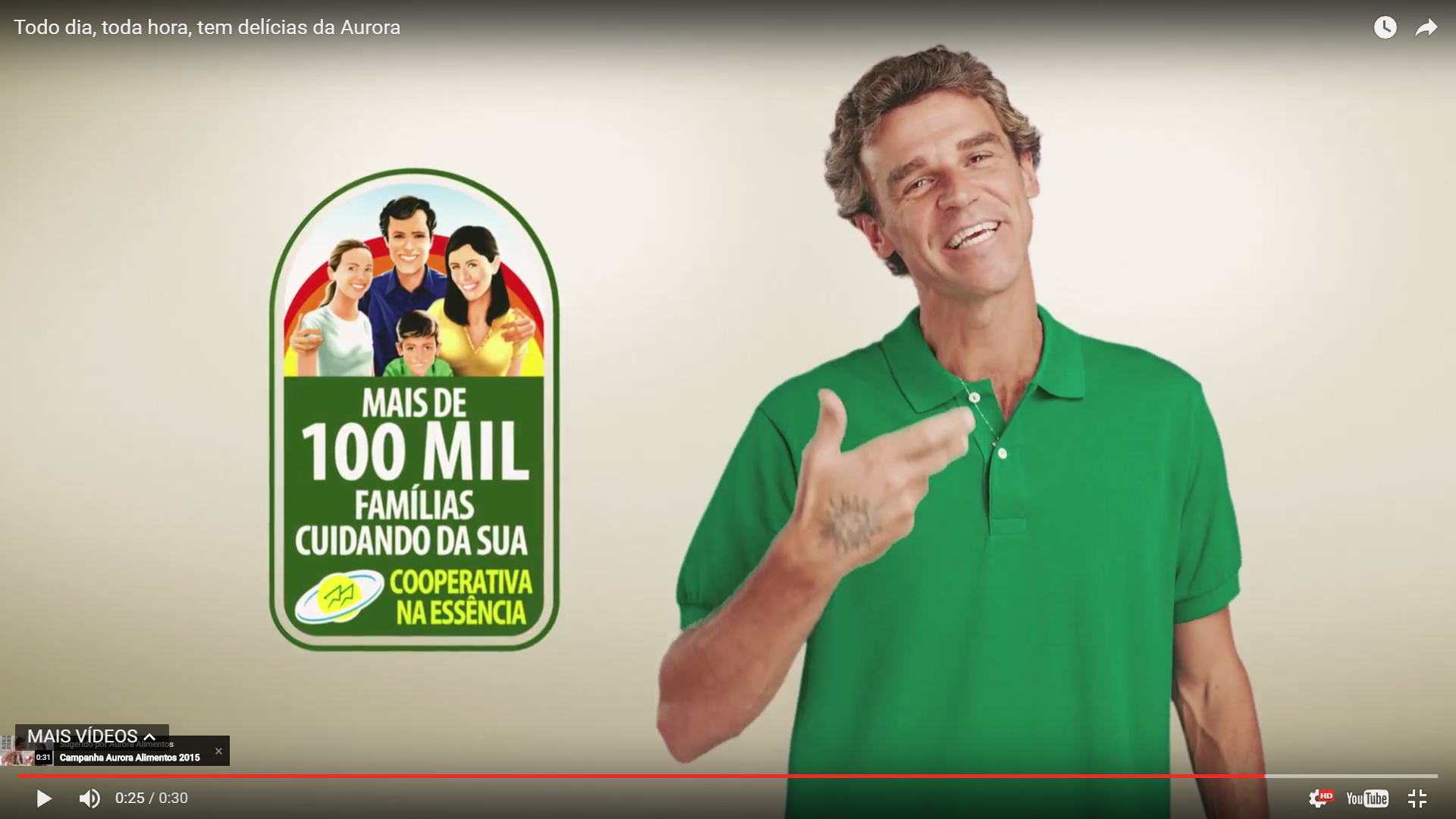 AURORA ALIMENTOS: Nova campanha com Guga Kuerten está no ar