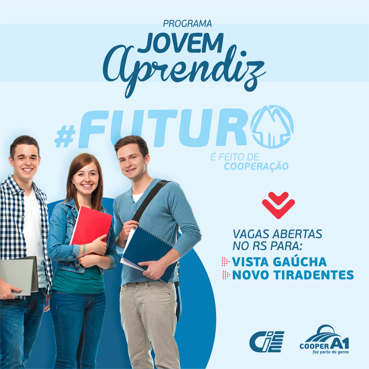 JOVEM APRENDIZ: Vagas abertas para Vista Gaúcha e Novo Tiradentes, RS