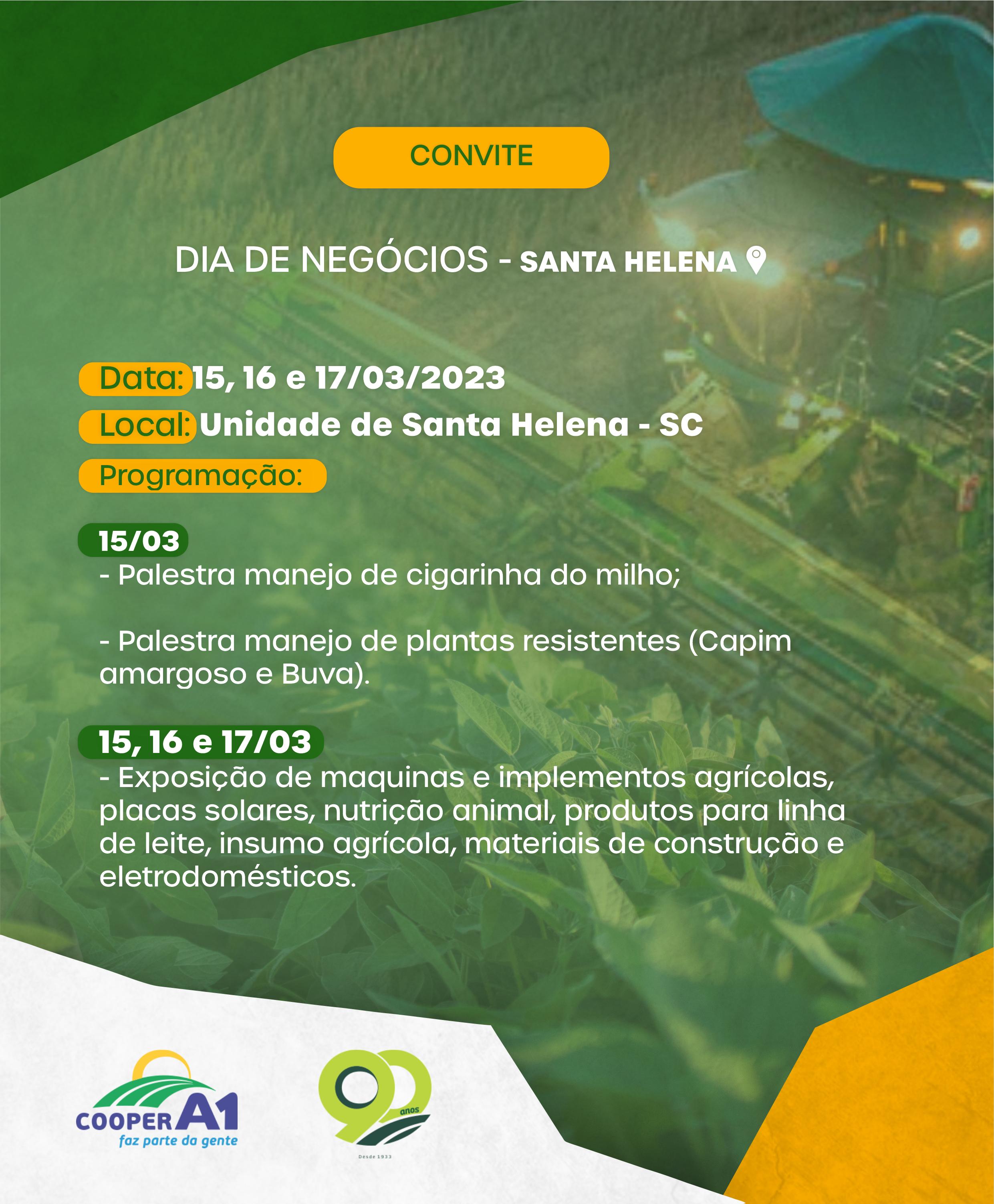 AGRONEGÓCIO: Acontecerá nesta semana Dia de Negócios em Santa Helena