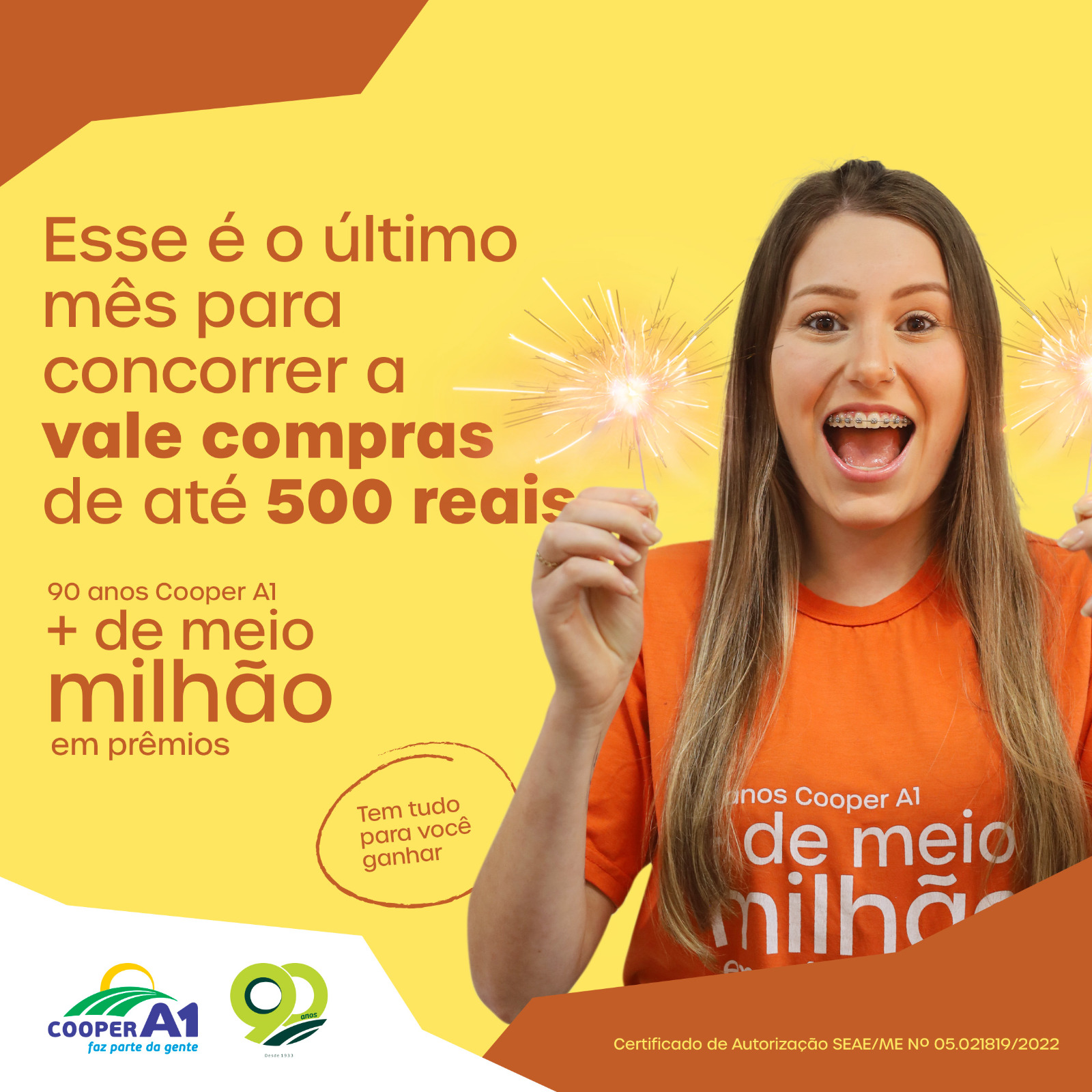 CAMPANHA: 90 anos Cooper A1 Mais de Meio Milhão em Prêmios é finalizada em outubro